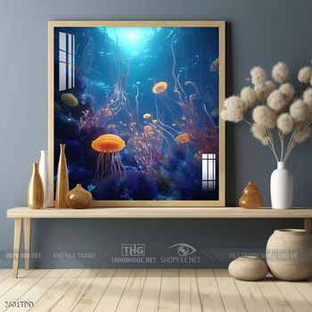 Tranh cá heo nghệ thuật độc đáo