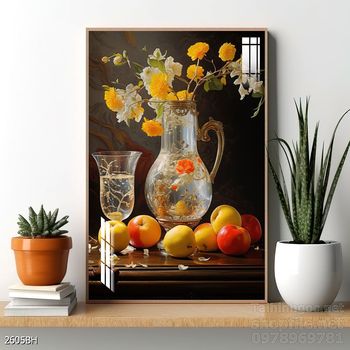 File tranh bình hoa đẹp decor tường nhà trang trí
