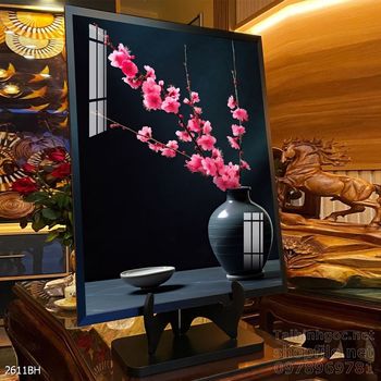 Tranh bình hoa hiện đại treo tường sang trọng ý nghĩa