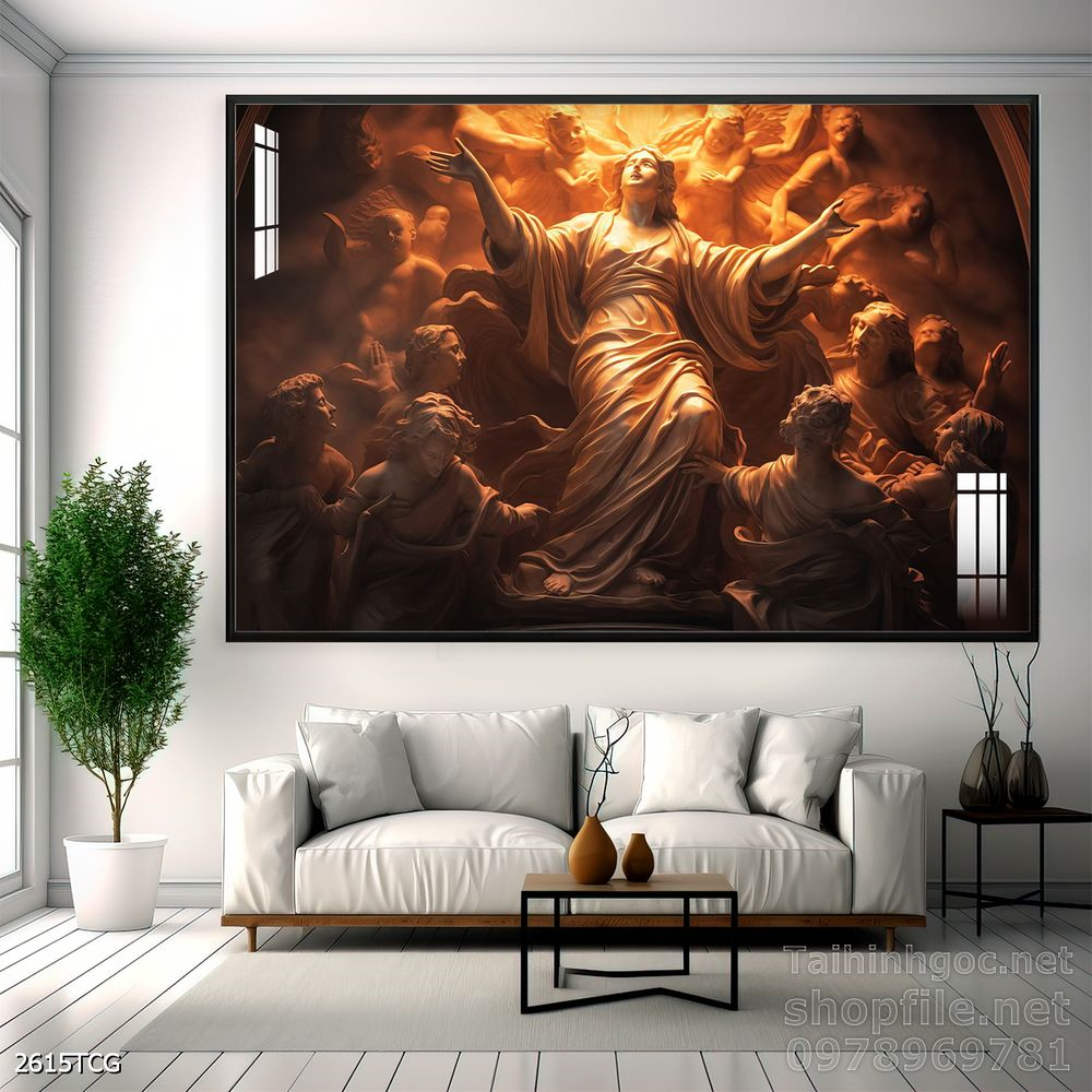 File tranh công giáo decor trang trí tường phòng thờ