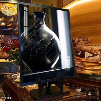 Mẫu tranh bình hoa nghệ thuật decor tường