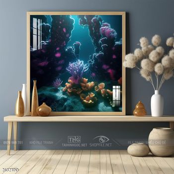 Tranh cá heo dưới lòng đại dương tuyệt đẹp