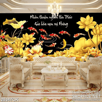 Tranh những bông hoa sen mang sắc trắng tinh khiết