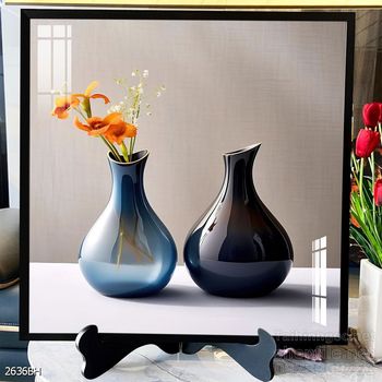 Mẫu tranh bình hoa nghệ thuật decor trang trí tường