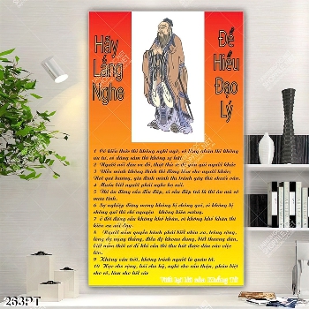 Tranh thờ lời dạy của KHỔNG TỬ file gốc