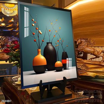 Tranh bình hoa hiện đại treo tường sang trọng ý nghĩa
