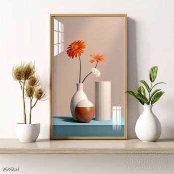 Tranh bình hoa trang trí phòng khách, phòng ăn đẹp