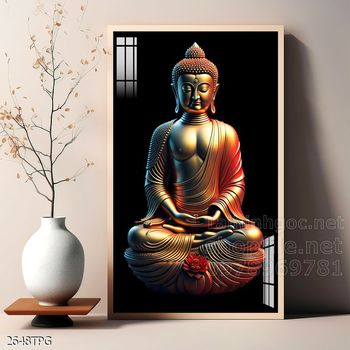 Tranh tranh trí tường phật giáo sang trọng
