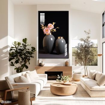 Tranh bình hoa độc đáo trang trí phòng khách