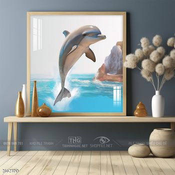 Tranh cá heo dưới lòng đại dương tuyệt đẹp