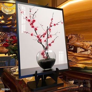Mẫu tranh bình hoa mới nhất trang trí phòng khách, phòng ăn