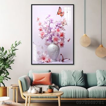 Mẫu tranh bình hoa đẹp hiện đại trang trí tường nhà