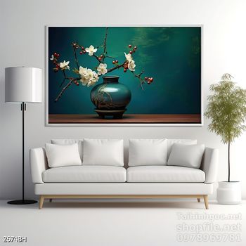 Tranh bình hoa nghệ thuật treo tường
