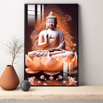 File tranh Phật giáo decor trang trí tường nhà phòng thờ