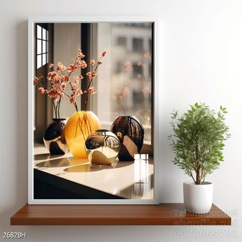 Tranh bình hoa 3D tuyệt đẹp