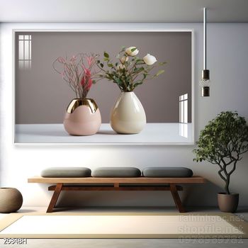 Mẫu tranh bình hoa mới nhất trang trí phòng khách, phòng ăn