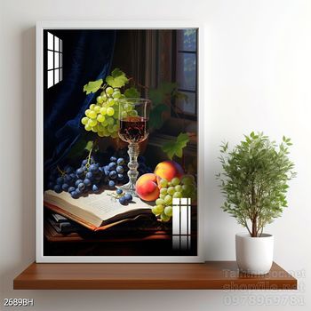 Tranh bình hoa nghệ thuật sang trọng