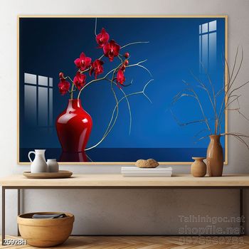 Tranh bình hoa đẹp tinh tế mẫu mới nhất