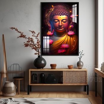 File tranh Phật giáo decor trang trí tường nhà phòng thờ