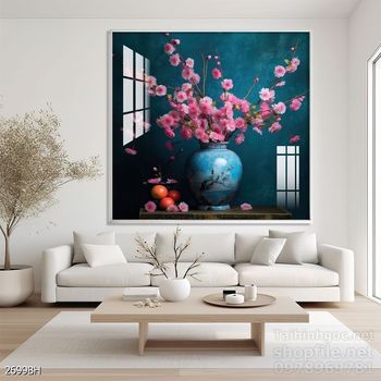 Tranh bình hoa trang trí phòng khách, phòng ăn đẹp