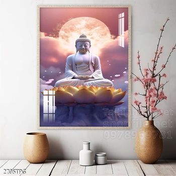 Tranh tranh trí tường phật giáo sang trọng