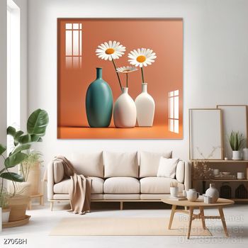 Tranh bình hoa độc đáo trang trí phòng khách