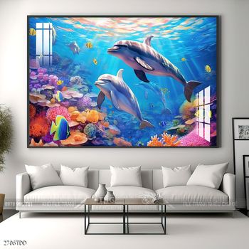 Tranh cá heo dưới lòng đại dương tuyệt đẹp