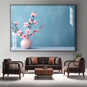 Mẫu tranh bình hoa đẹp hiện đại trang trí tường nhà