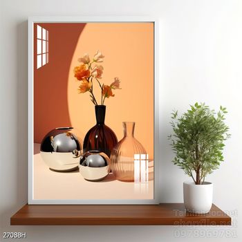 Tranh bình hoa nghệ thuật sang trọng