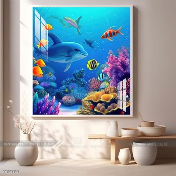 Tranh cá heo đại dương