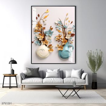 Mẫu tranh bình hoa mới nhất trang trí phòng khách, phòng ăn