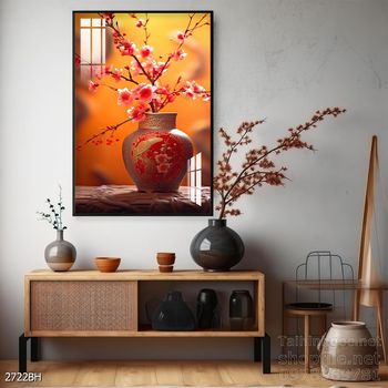 Mẫu tranh bình hoa nghệ thuật decor trang trí tường