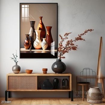 Tranh bình hoa độc đáo trang trí phòng khách