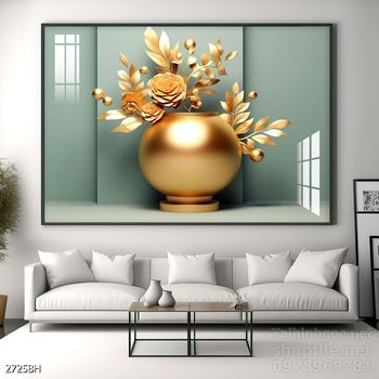 Mẫu tranh bình hoa đẹp hiện đại trang trí tường nhà