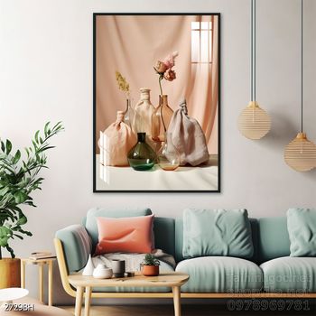 Tranh bình hoa đẹp tinh tế mẫu mới nhất