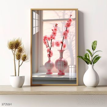 Tranh bình hoa nghệ thuật treo tường