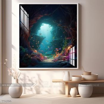 Tranh treo tường cá heo dễ thương