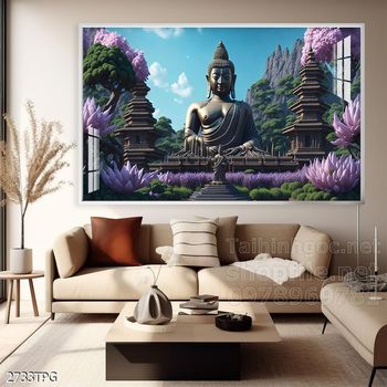 File tranh Phật giáo decor trang trí tường nhà phòng thờ