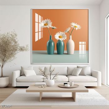 Tranh bình hoa 3D tuyệt đẹp
