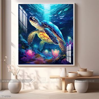 Tranh treo tường cá heo đại dương