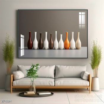 Mẫu tranh bình hoa đẹp hiện đại trang trí tường nhà