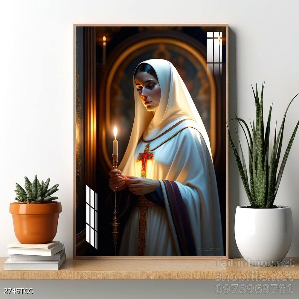 File tranh công giáo decor trang trí tường phòng thờ