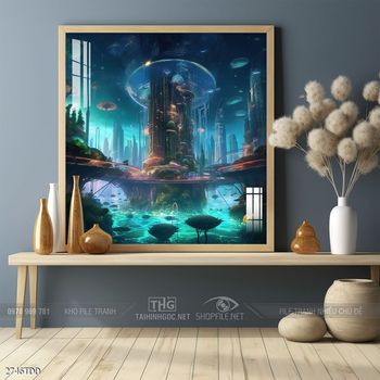 Tranh cá heo dưới lòng đại dương tuyệt đẹp