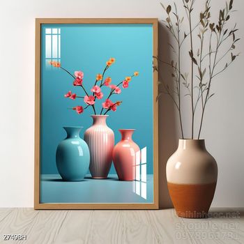 Tranh bình hoa đẹp tinh tế mẫu mới nhất