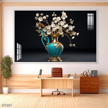 Tranh bình hoa đẹp decor trang trí tường