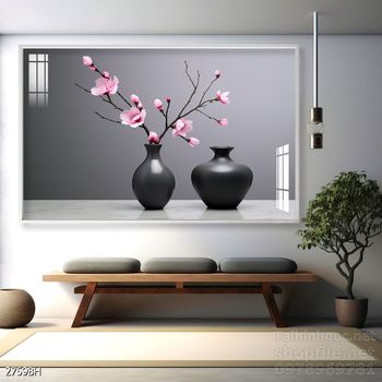 Tranh bình hoa đẹp trang trí tường