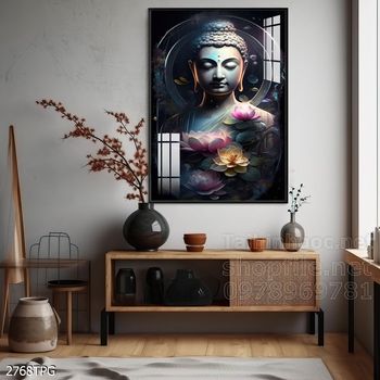 Tranh tranh trí tường phật giáo sang trọng