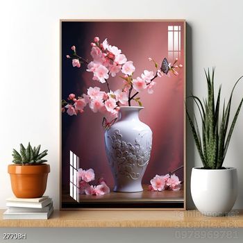 Tranh bình hoa đẹp decor trang trí tường