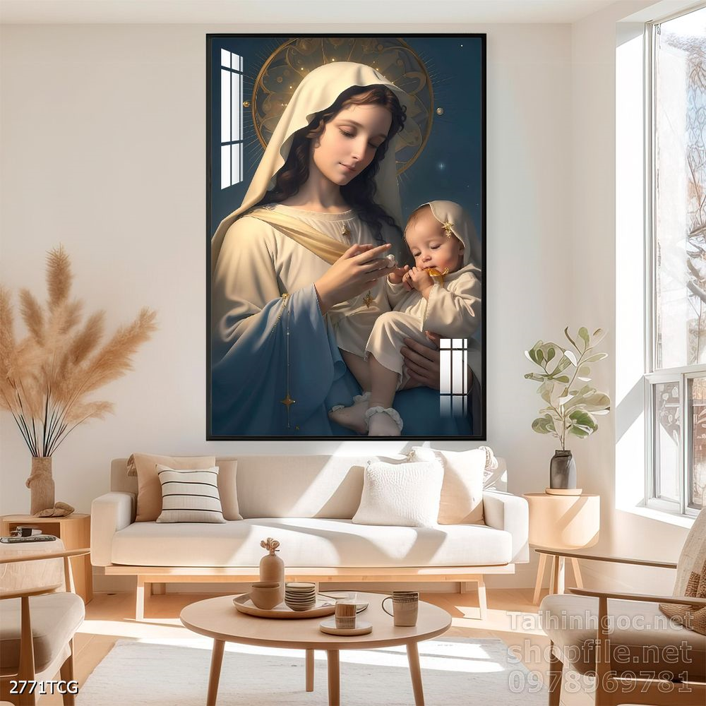 File tranh công giáo decor trang trí tường phòng thờ