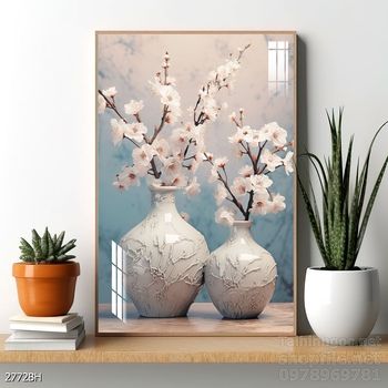 Tranh bình hoa hiện đại treo tường sang trọng ý nghĩa